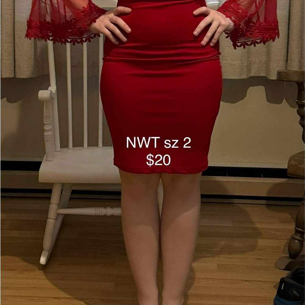 Fashion Nova red dress xs NWT